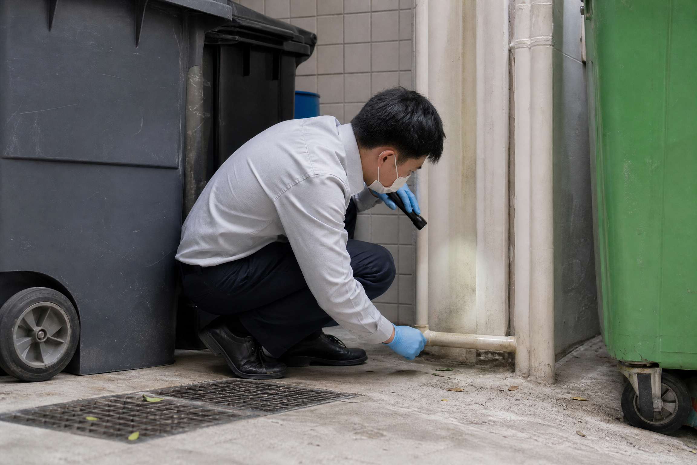 香港學校垃圾房滅蟲：服務參考二：現場檢查服務參考情境