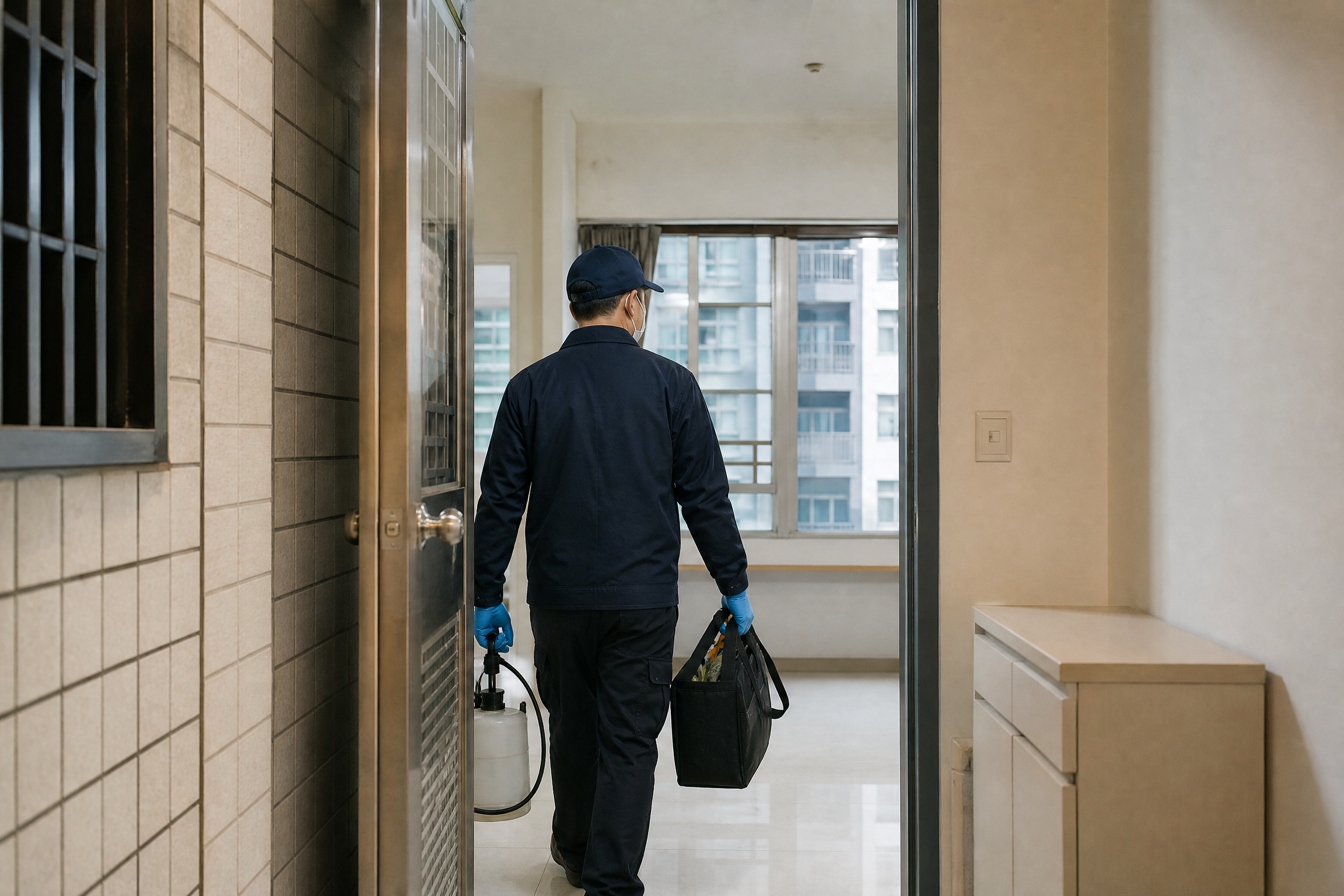 香港搬屋季滅蟲：服務參考一：到場前服務參考情境